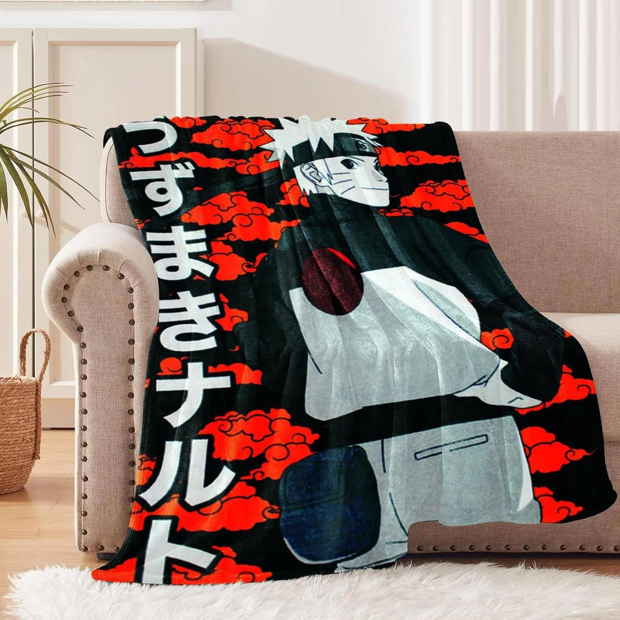 Foto 5 | Manta Polar Con Los Personajes De Just Funky Naruto Shippuden - Venta Internacional.