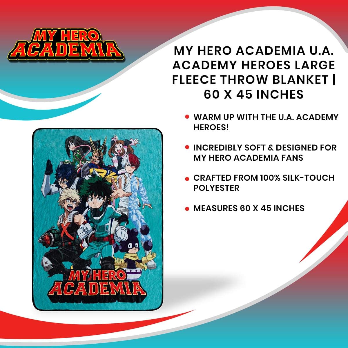 Foto 8 pulgar | Manta Just Funky My Hero Academia U.a. Academy Heroes - Venta Internacional.