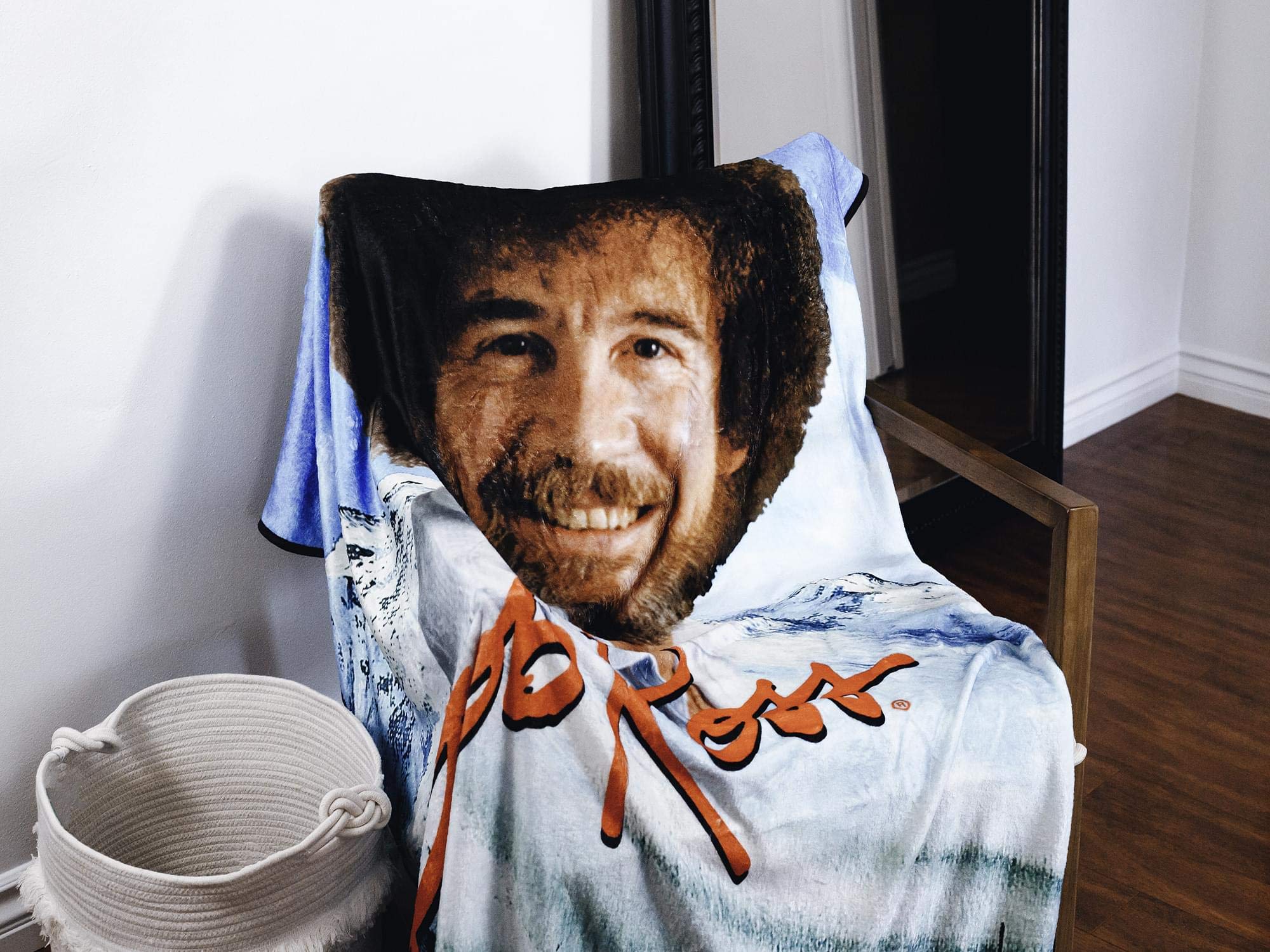 Foto 6 | Manta De Forro Polar Suave Con Diseño De Bob Ross De Toynk  114 X 152 Cm - Venta Internacional.