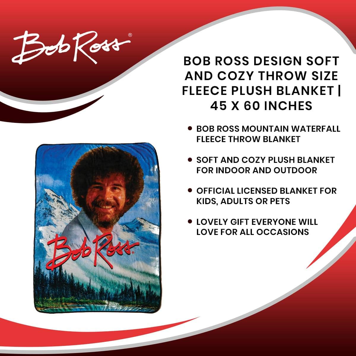 Foto 8 pulgar | Manta De Forro Polar Suave Con Diseño De Bob Ross De Toynk  114 X 152 Cm - Venta Internacional.