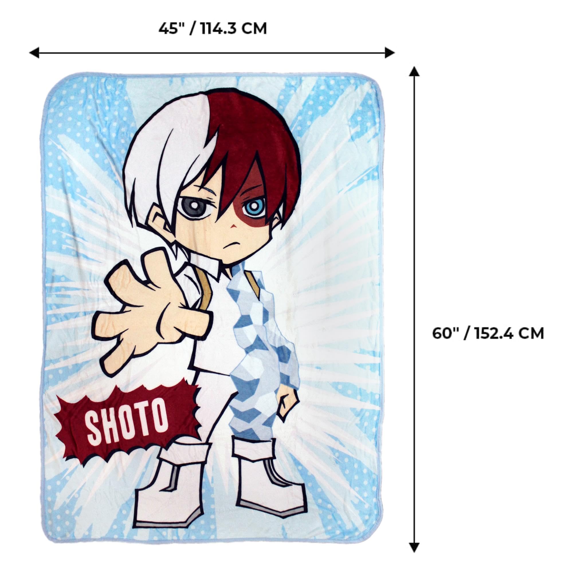 Foto 3 pulgar | Manta De Felpa Just Funky My Hero Academia Mha-sky Blue - Venta Internacional.