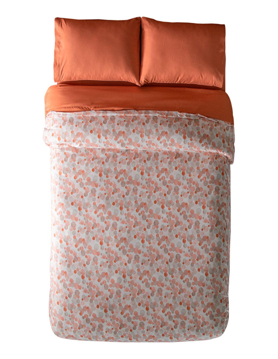Foto 2 pulgar | Edredón Individual Vianney Duvet color Naranja