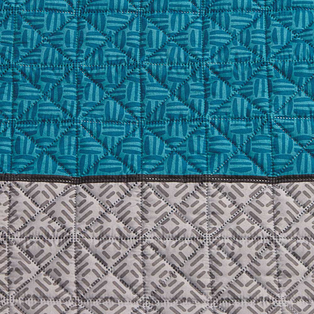 Foto 5 pulgar | Edredón King Size Elefantito Hogar Zurich color Azul 3 Piezas