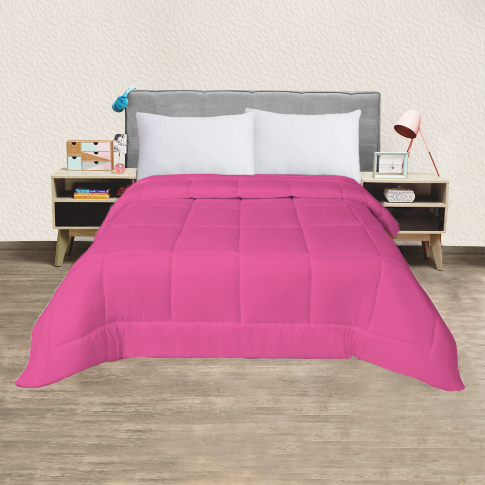 Foto 3 pulgar | Edredón Elefantito Hogar Duvet Carmine color Rosa Matrimonial