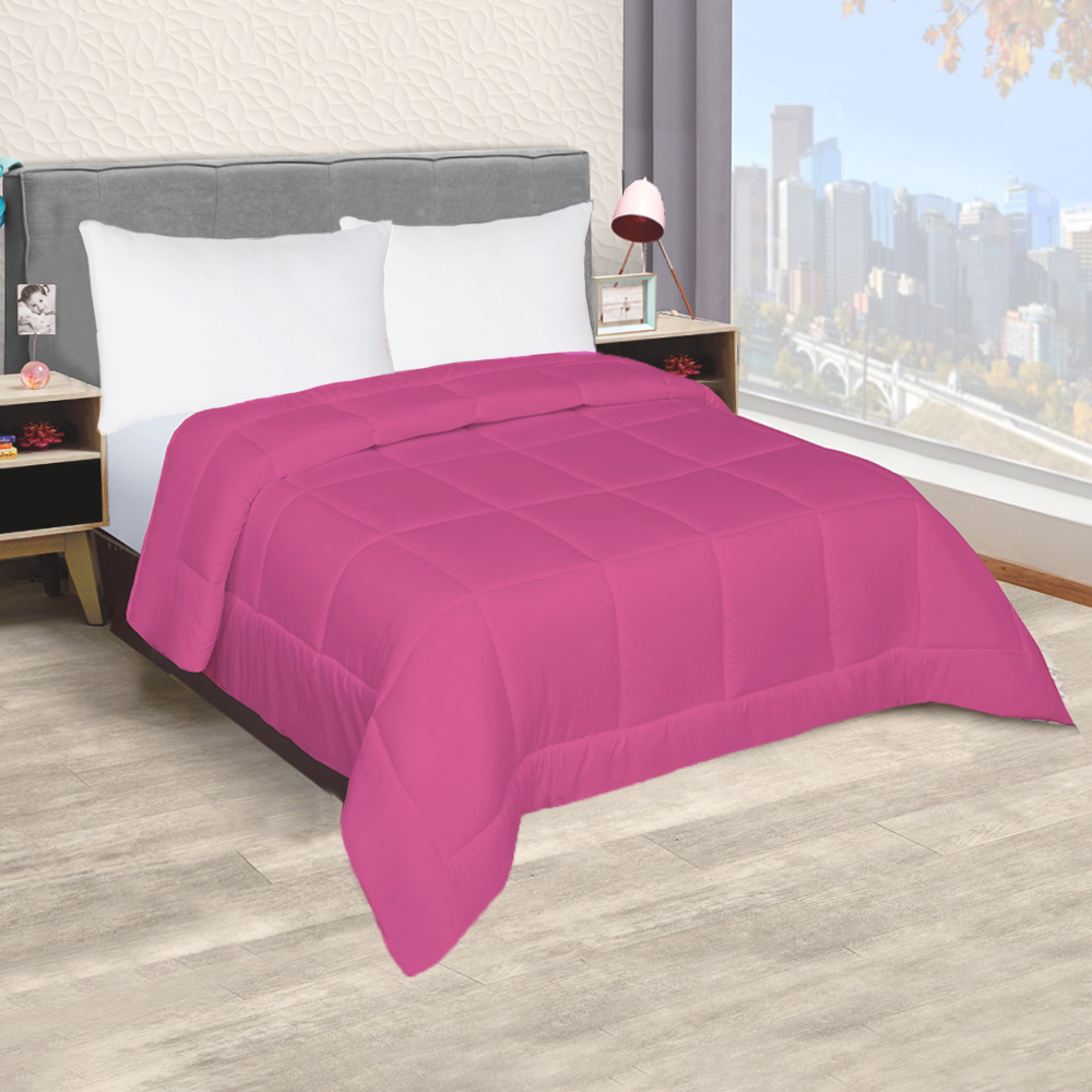 Foto 4 pulgar | Edredón Elefantito Hogar Duvet Carmine color Rosa Matrimonial