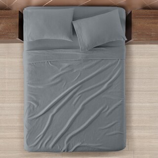 Foto 2 | Juego de Sábanas Térmicas de Polar Fleece Gris para Invierno