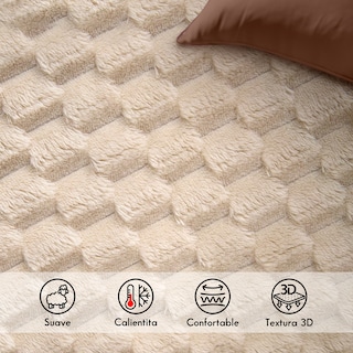 Foto 3 | Frazada Térmica Beige