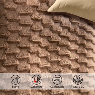 Foto 3 | Frazada Térmica Taupe King Size