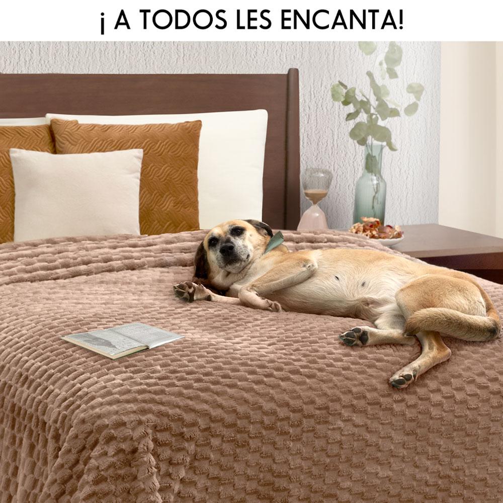 Foto 5 | Frazada Térmica Taupe King Size