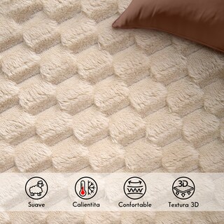 Foto 3 | Frazada Térmica Beige