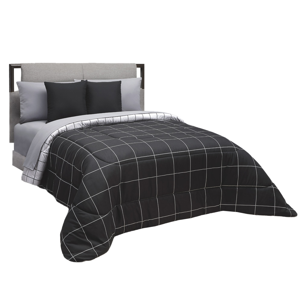 Edredón con Sábanas El Elefantito Reversible Ultra Soft Negro