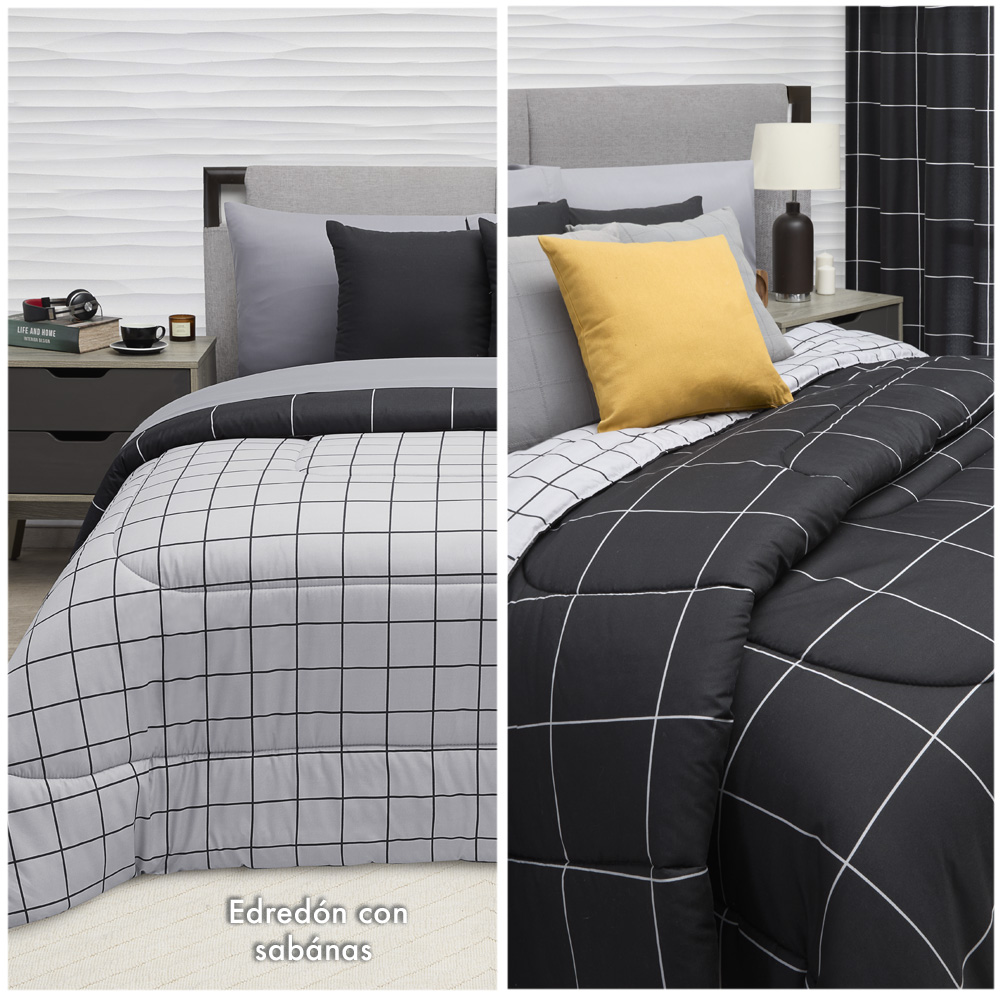 Foto 3 | Edredón con Sábanas El Elefantito Reversible Ultra Soft Negro