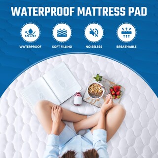 Foto 7 | Protector De Colchón Impermeable Utopia Bedding Queen White - Venta Internacional.