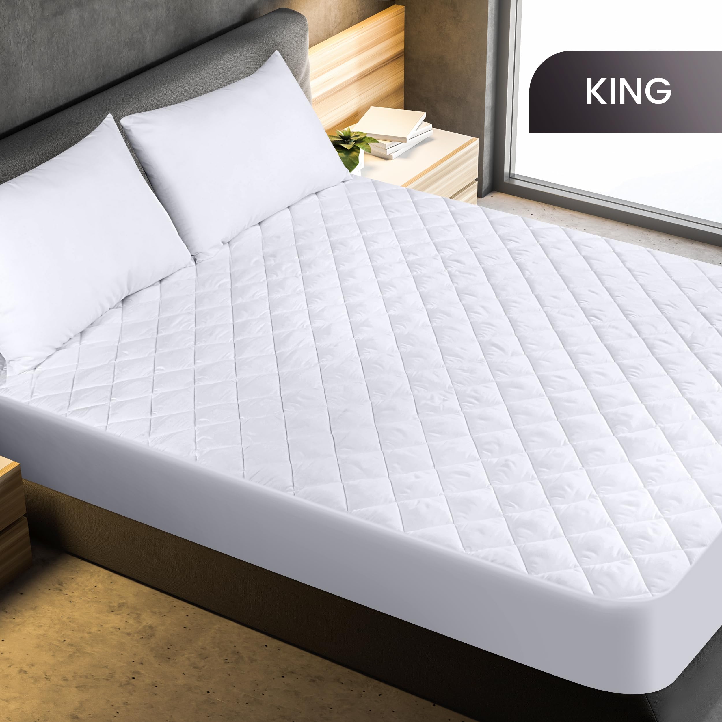 Foto 3 pulgar | Colchón Utopia Bedding Acolchado, Tamaño King Size, Blanco - Venta Internacional.