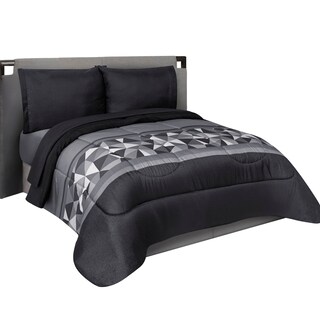 Foto 1 | Edredón Set King Size Extra Suave Con Sábanas Negro Dos Vistas Opalo