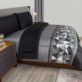 Foto 4 | Edredón Set King Size Extra Suave Con Sábanas Negro Dos Vistas Opalo