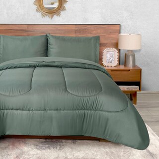 Foto 6 | Edredón Set King Size Extra Suave Con Sábanas Verde Dos Vistas Titanio