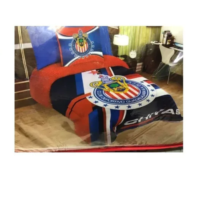 Foto 5 pulgar | Cobertor Chivas Gdl Reversible Matrimonial