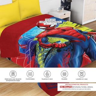Foto 3 | Edredón Matrimonial Providencia Spider-Man Multicolor