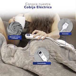 Foto 3 | Cobija Eléctrica Rca Rc-co1 con Temporizador y 6 Niveles de Temperatura