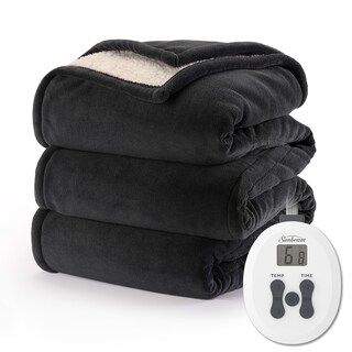 Foto 1 | Manta Térmica Sunbeam Royal Luxe Sherpa Night Fog Full - Venta Internacional