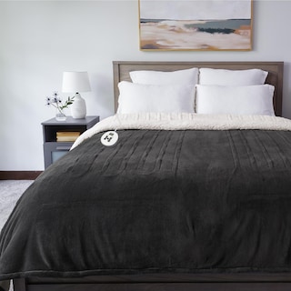 Foto 5 | Manta Térmica Sunbeam Royal Luxe Sherpa Night Fog Full - Venta Internacional