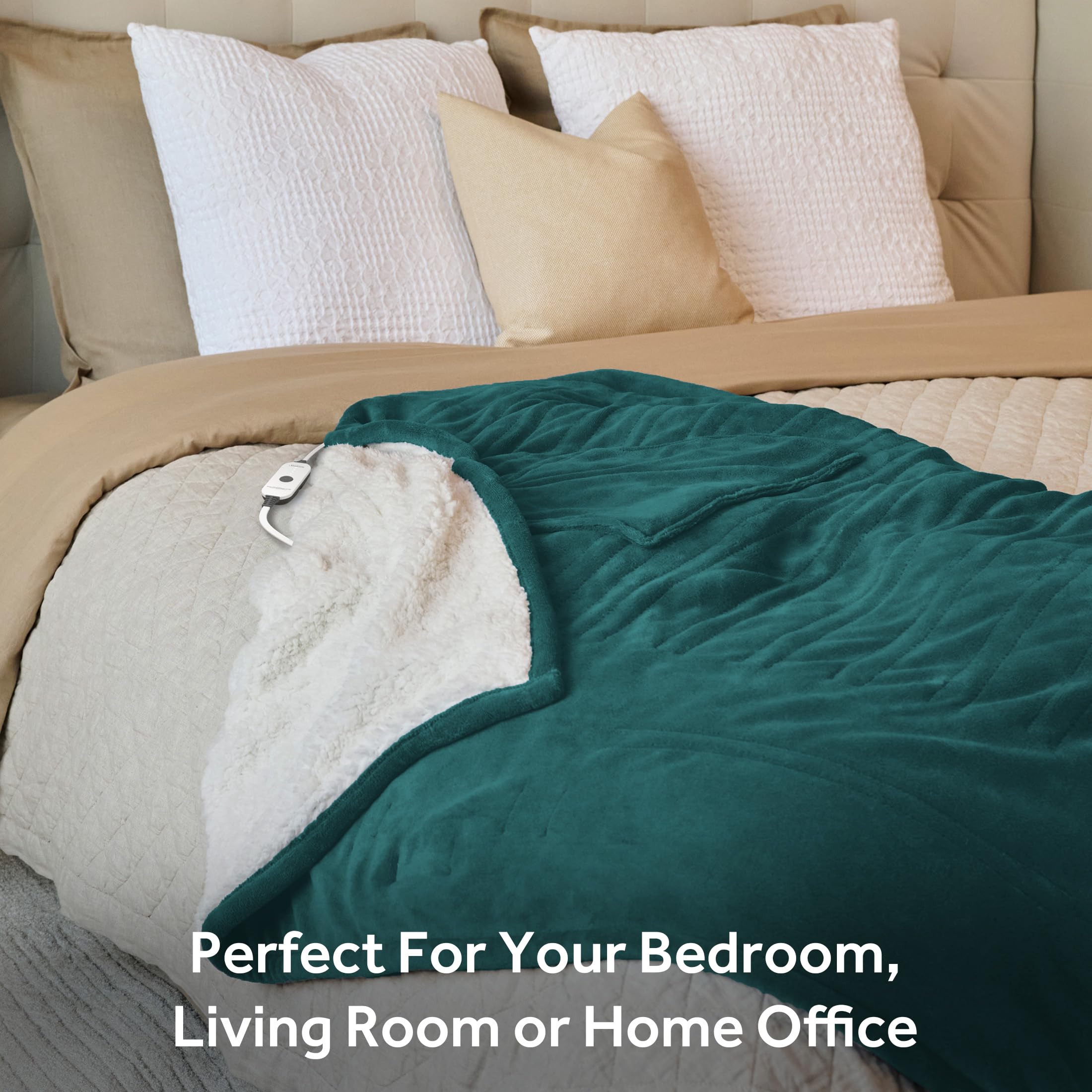 Foto 5 | Manta Personal Con Calefacción Sunbeam Royal Mink Sherpa - Venta Internacional.