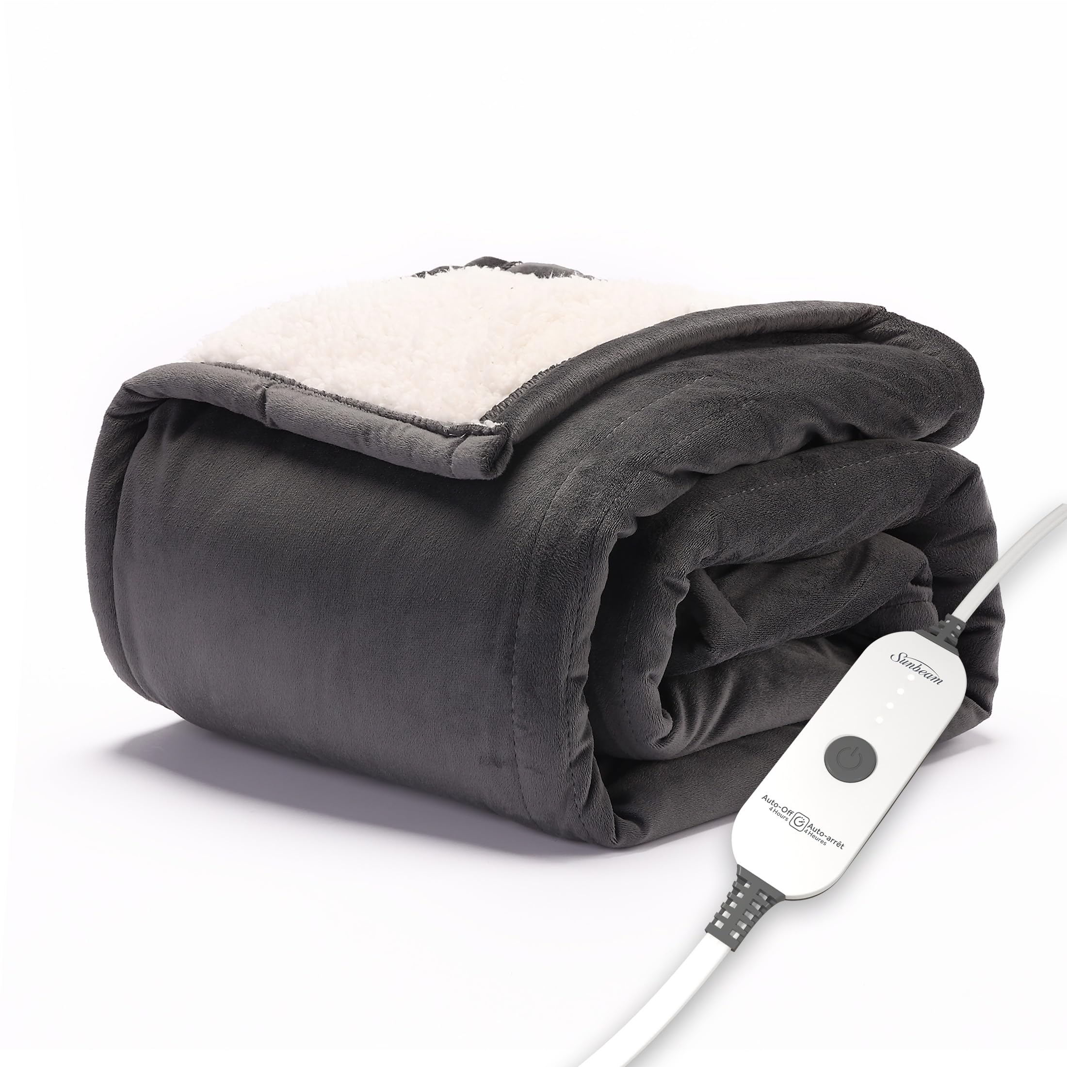 Manta Personal Con Calefacción Sunbeam Royal Mink Sherpa - Venta Internacional.