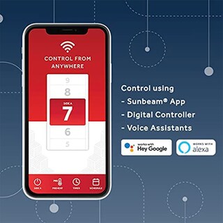 Foto 2 | Manta Térmica Eléctrica Sunbeam Loftec Wi-fi De Tamaño Completo - Venta Internacional.