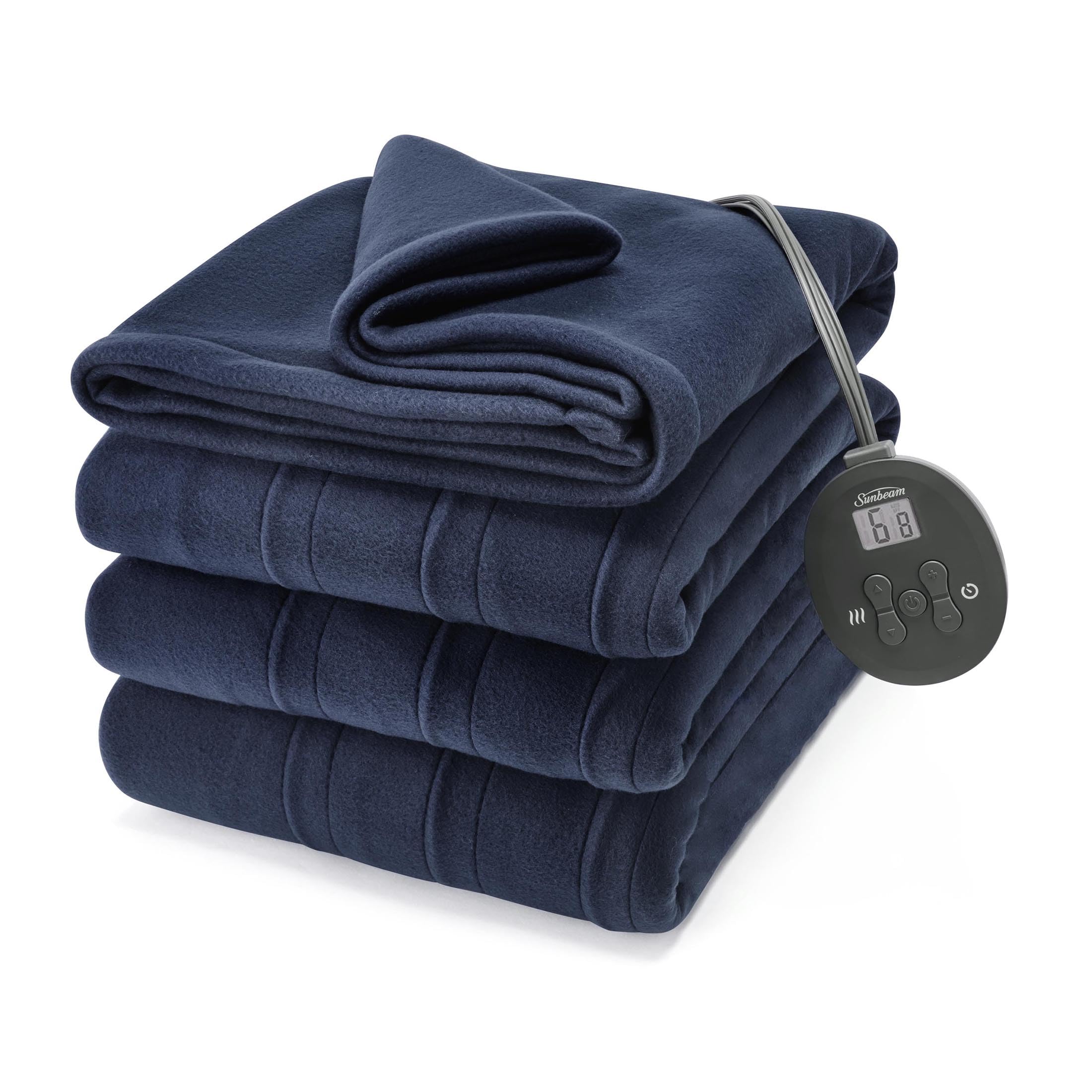 Manta Térmica Eléctrica Sunbeam Royal Ultra Fleece Indigo Blue - Venta Internacional.