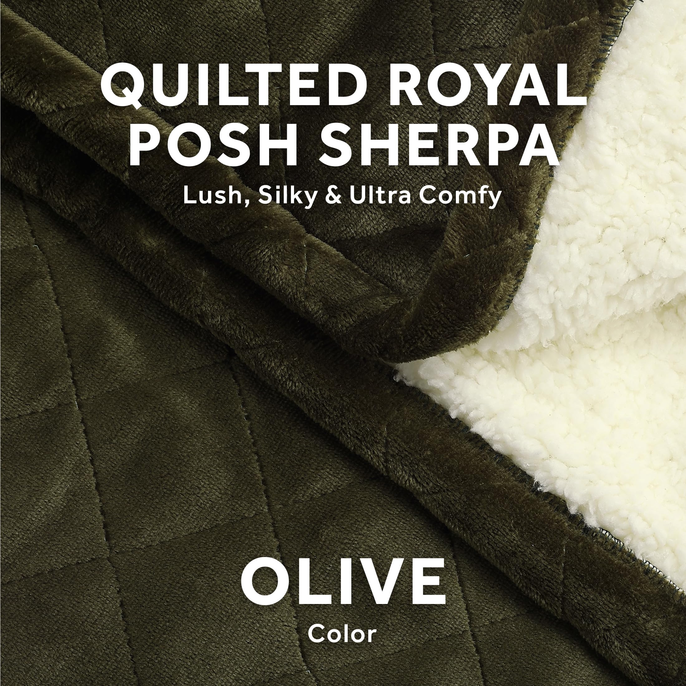 Foto 4 pulgar | Manta Eléctrica Sunbeam Acolchada Royal Posh Velvet Olive - Venta Internacional.