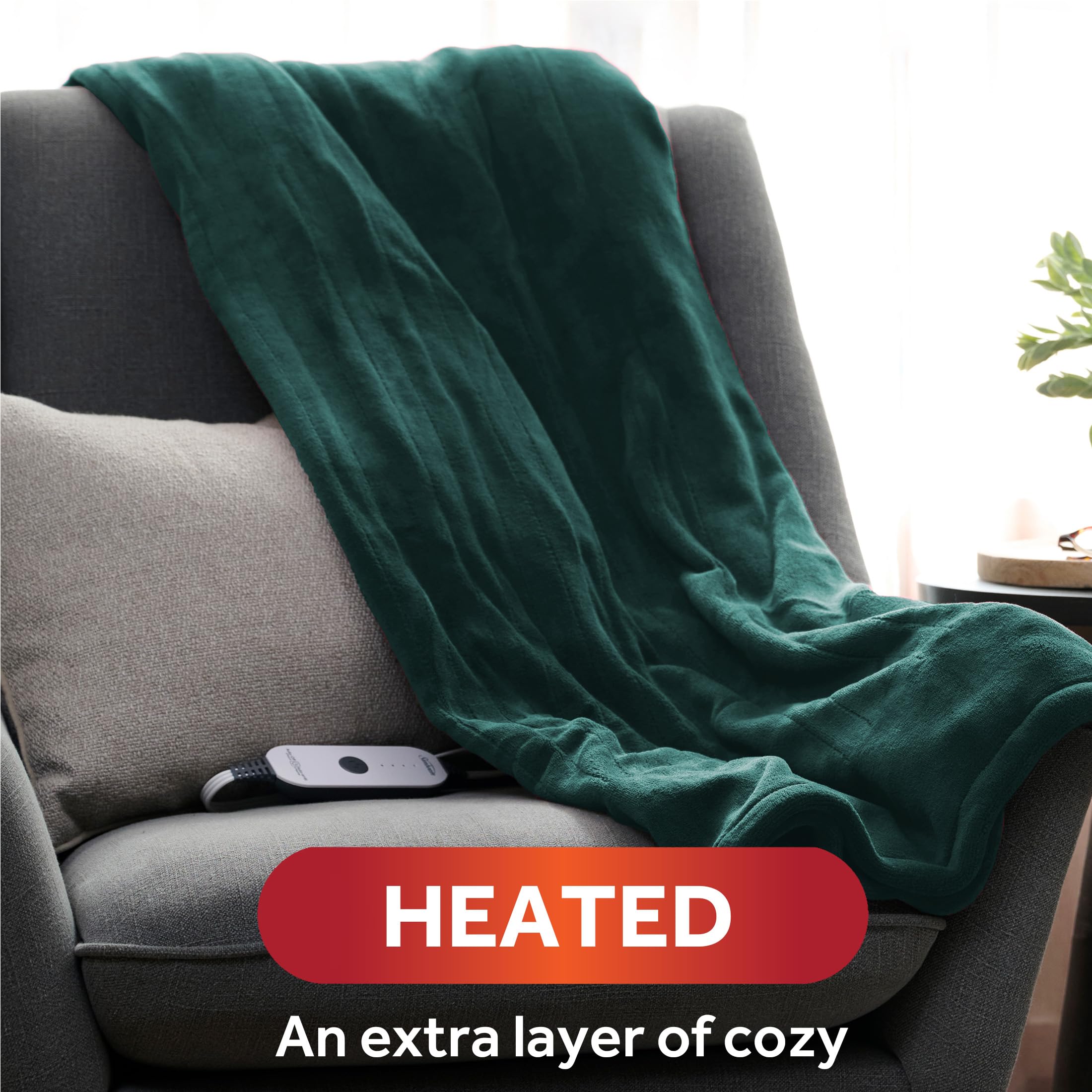 Foto 2 | Manta Personal Con Calefacción Sunbeam Royal Luxe Green - Venta Internacional.