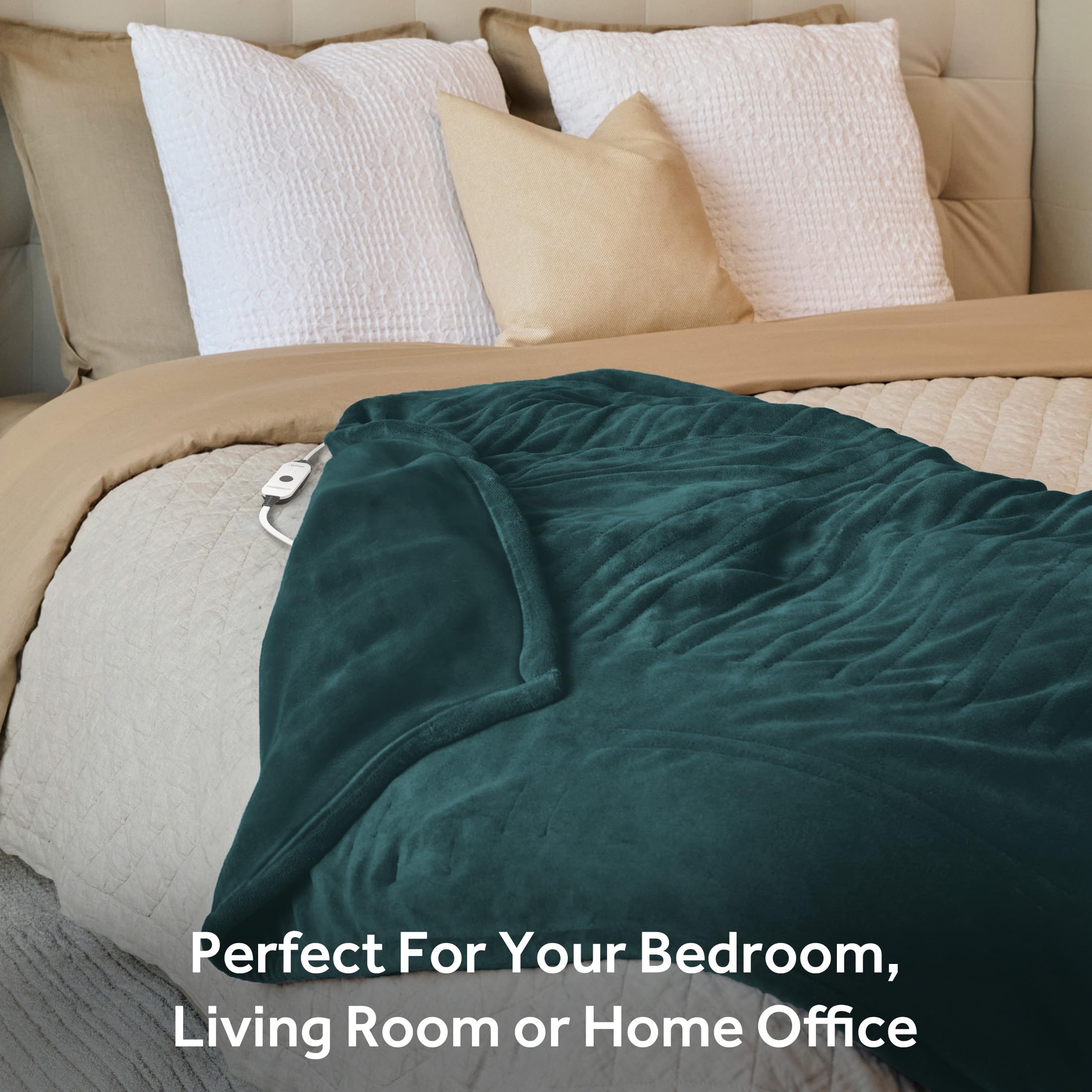 Foto 5 | Manta Personal Con Calefacción Sunbeam Royal Luxe Green - Venta Internacional.