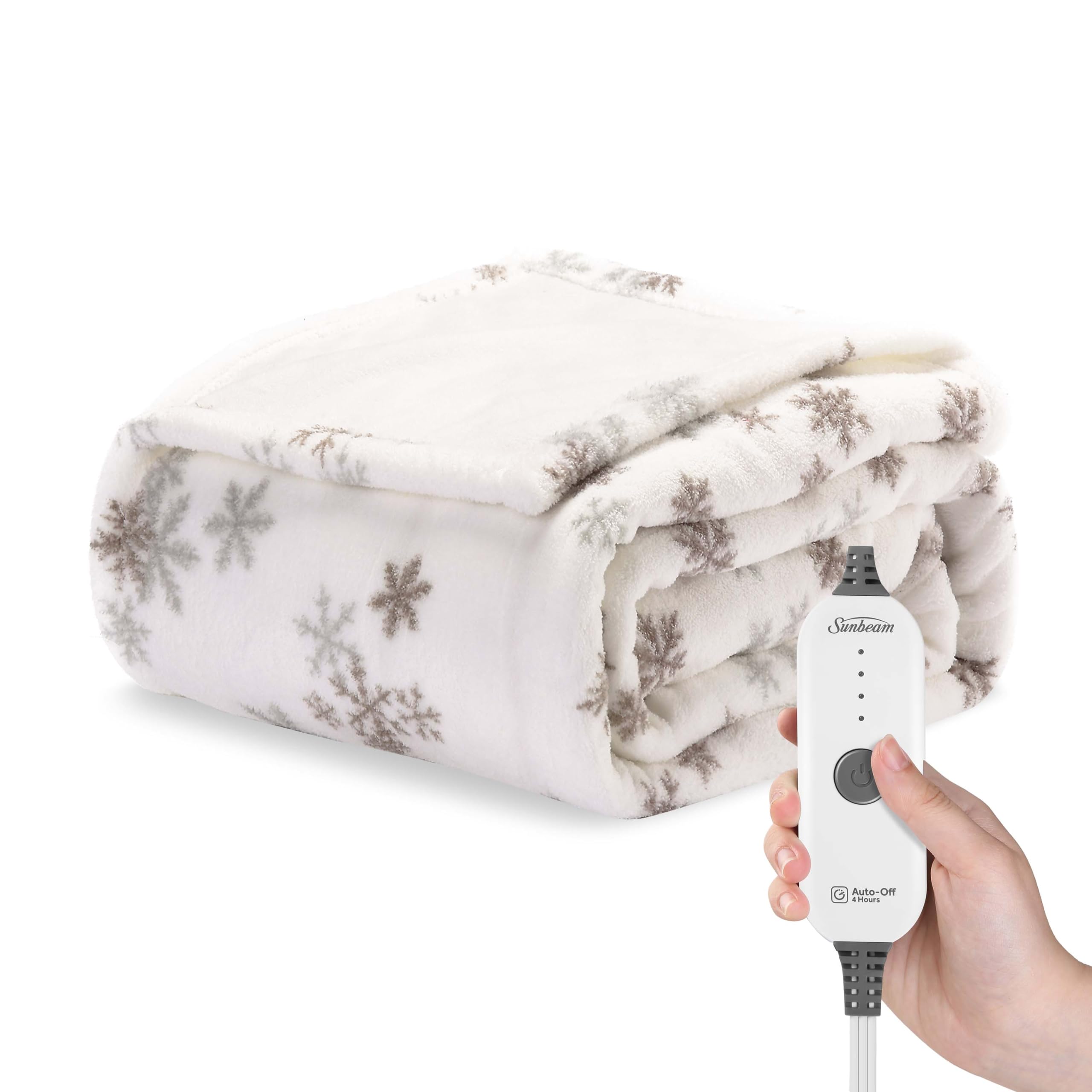 Manta Eléctrica Térmica Sunbeam Royal Luxe Snowflakes - Venta Internacional
