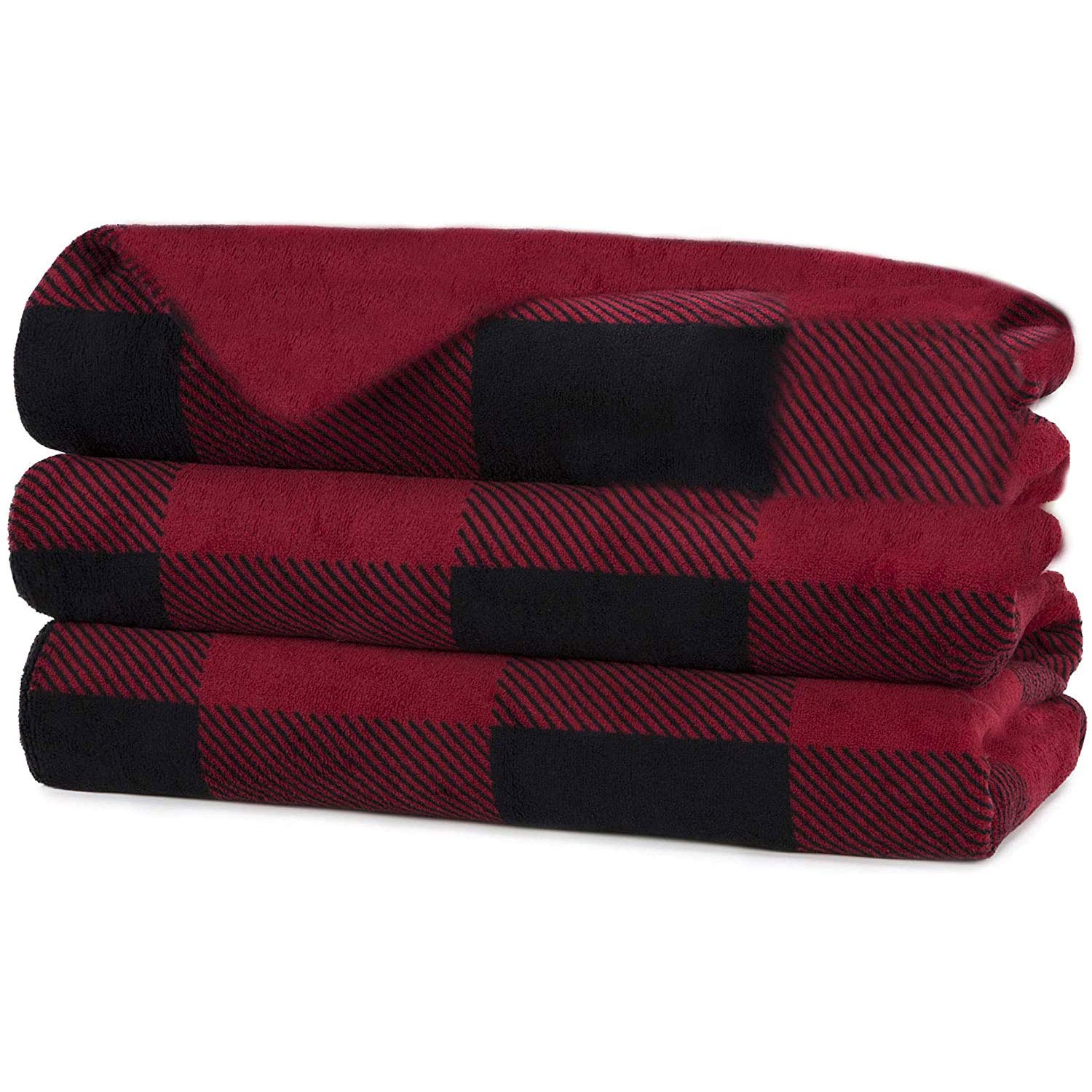 Manta Eléctrica Térmica de Forro Polar Sunbeam Red Plaid - Venta Internacional