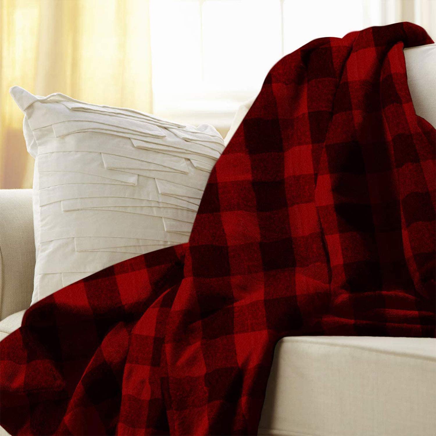 Foto 2 | Manta Eléctrica Térmica de Forro Polar Sunbeam Red Plaid - Venta Internacional