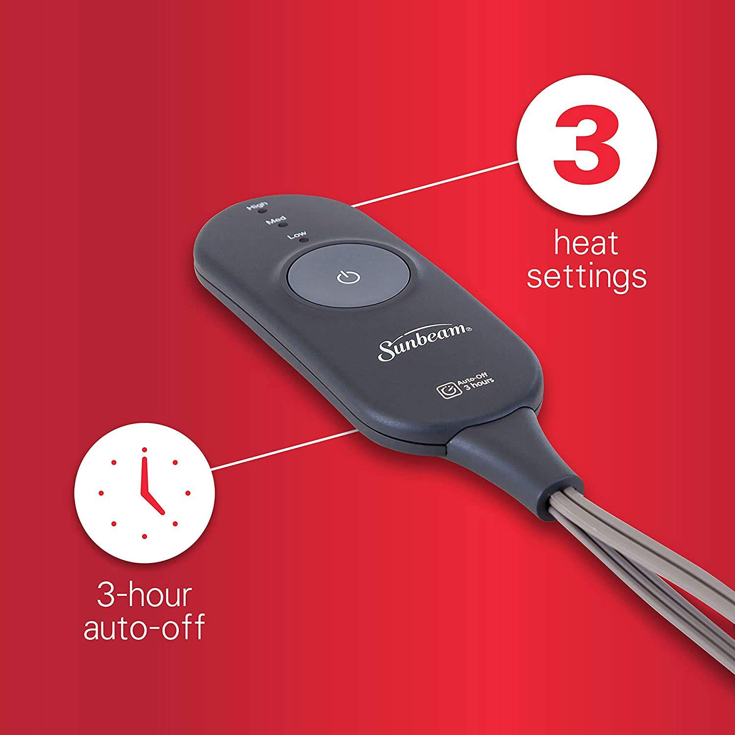 Foto 5 pulgar | Manta Eléctrica Térmica de Forro Polar Sunbeam Red Plaid - Venta Internacional