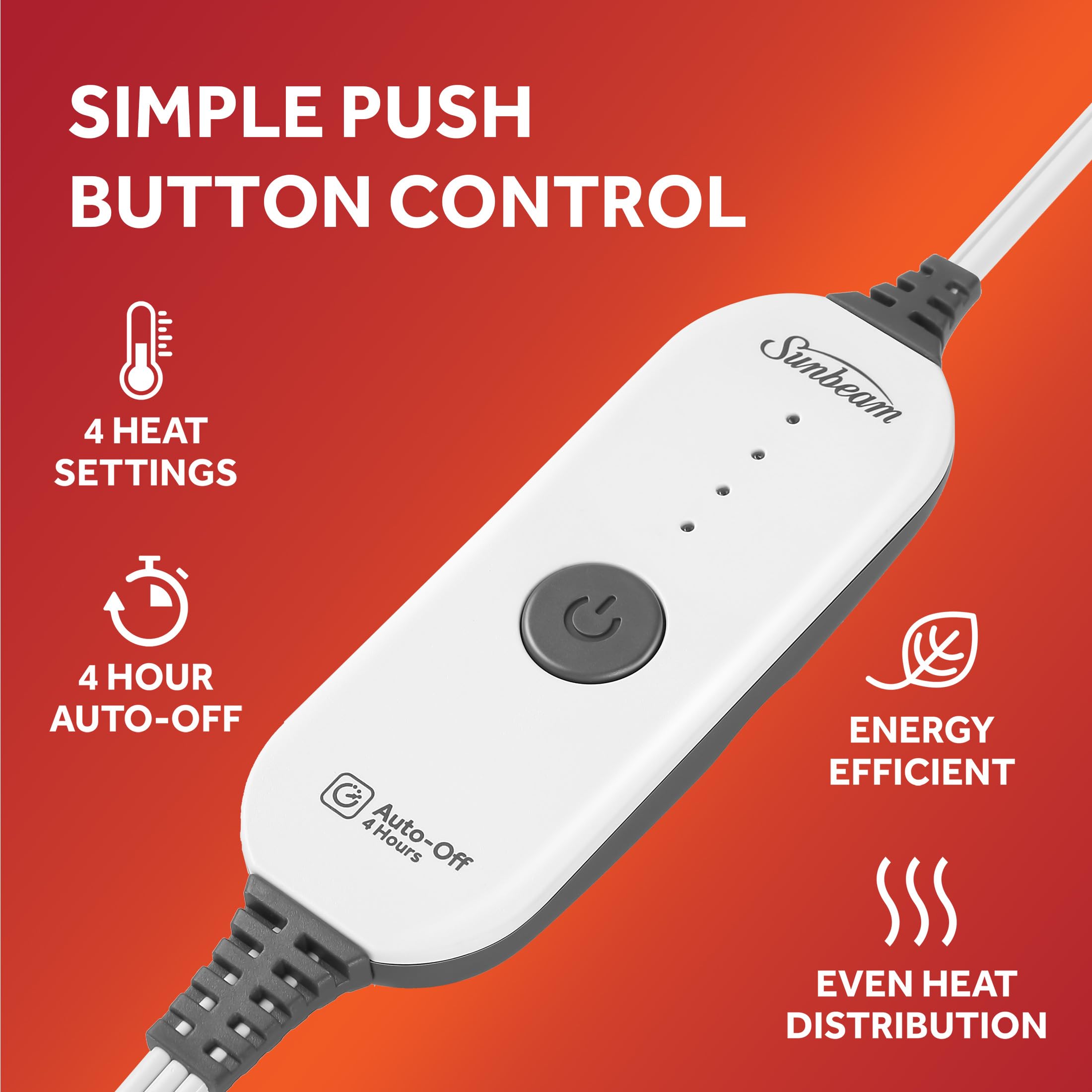 Foto 4 | Manta Eléctrica Sunbeam Royal Luxe Microplush con Calefacción - Venta Internacional