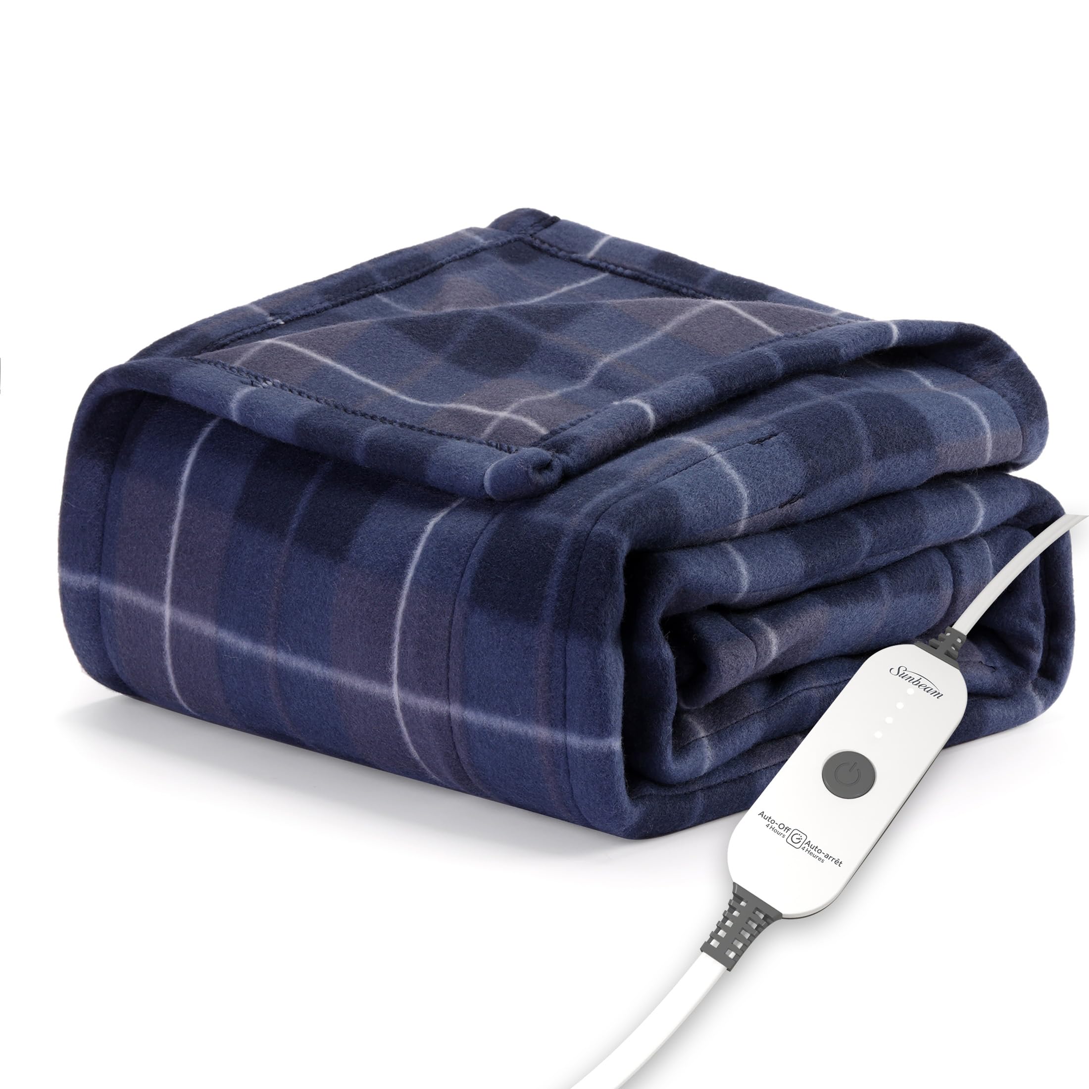 Manta Personal con Calefacción Sunbeam Royal Ultra Rodeen Blue Plaid - Venta Internacional