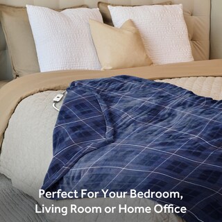 Foto 5 | Manta Personal con Calefacción Sunbeam Royal Ultra Rodeen Blue Plaid - Venta Internacional