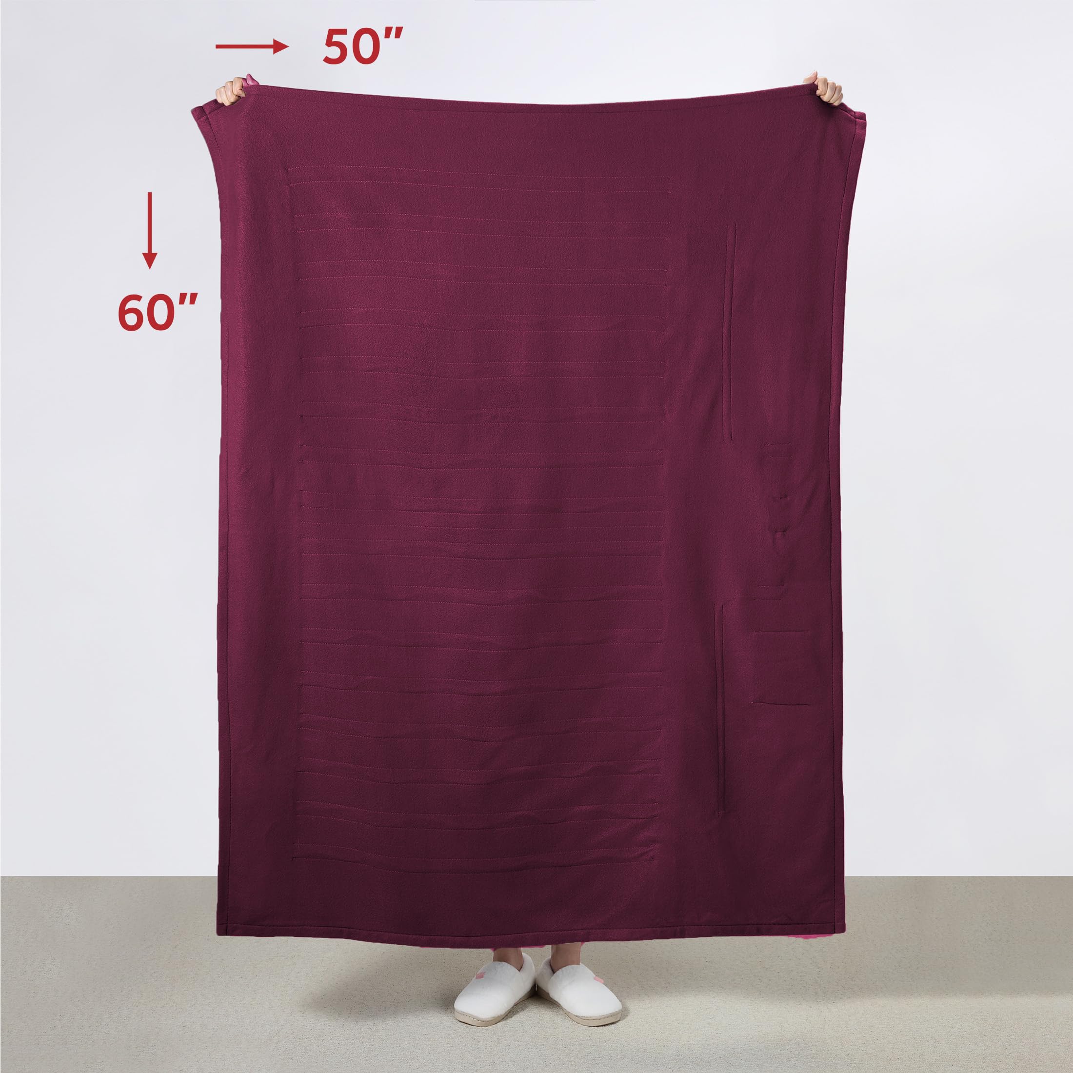 Foto 6 | Manta Personal Con Calefacción Sunbeam Royal Luxe Cabernet - Venta Internacional.