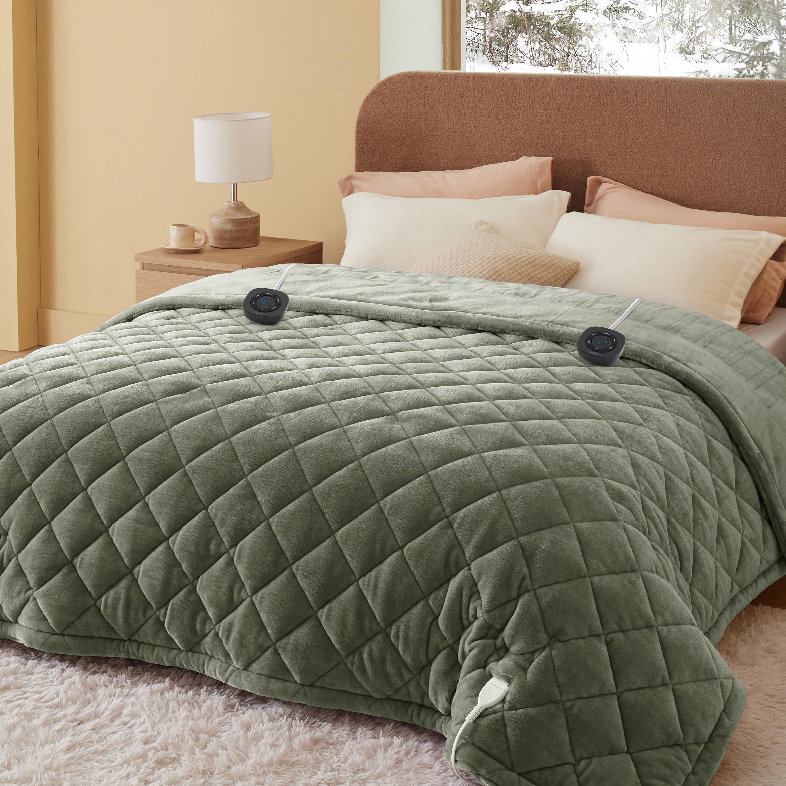 Foto 2 pulgar | Manta Eléctrica De Cama Tamaño Queen Con 10 Unidades De Calor Y 10 Horarios - Venta Internacional.