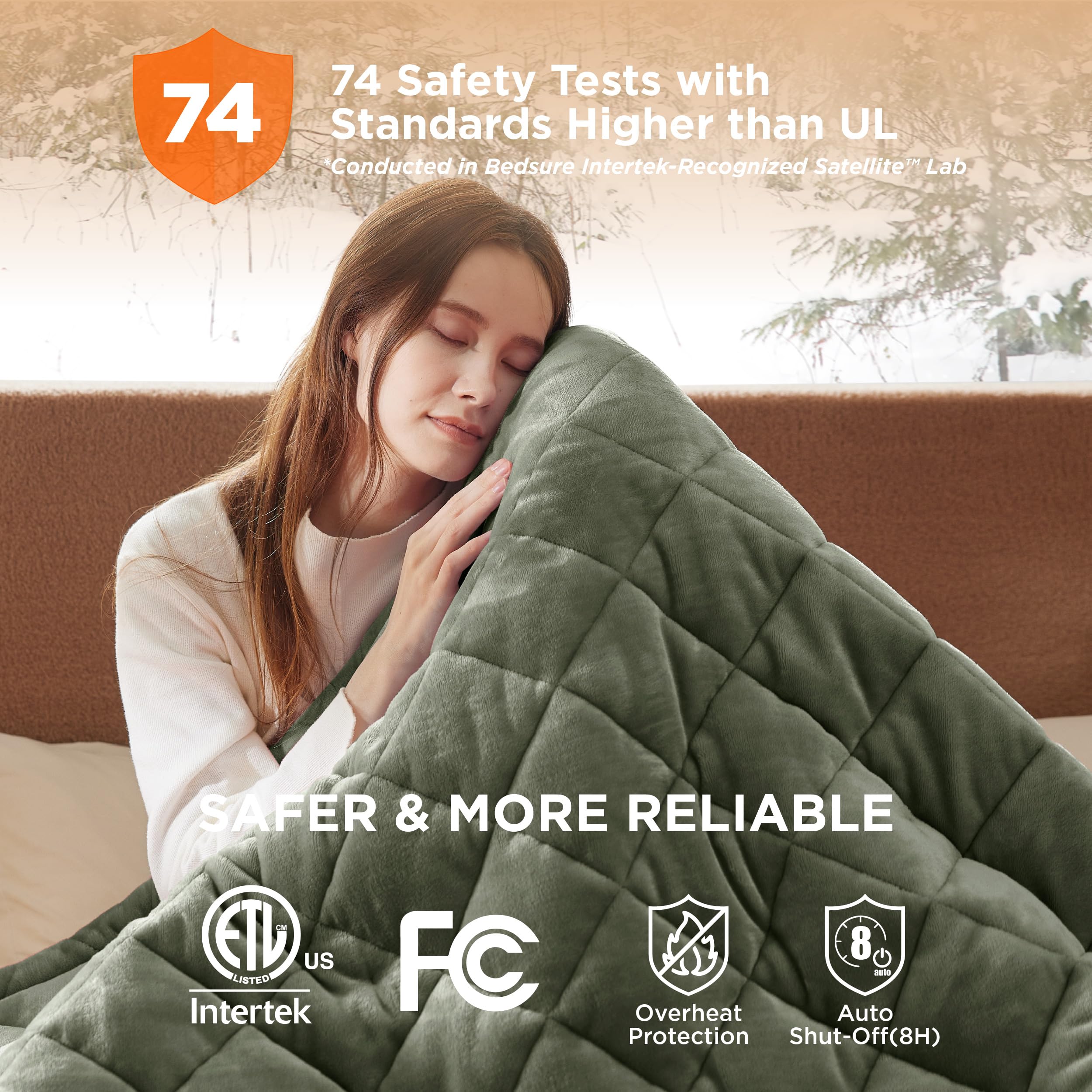 Foto 6 | Manta Eléctrica De Cama Tamaño Queen Con 10 Unidades De Calor Y 10 Horarios - Venta Internacional.