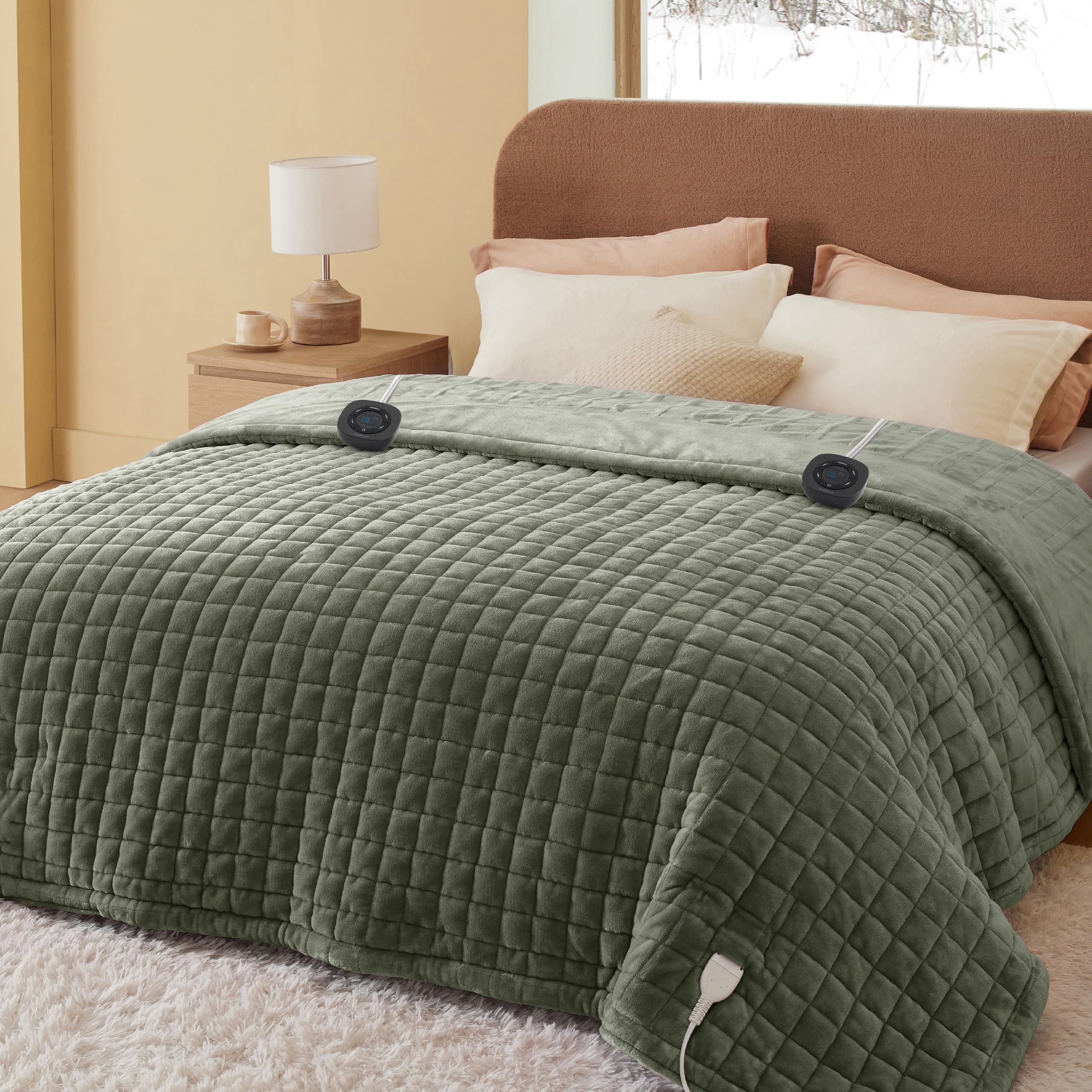Foto 2 pulgar | Manta Eléctrica Para Cama Tamaño King Con 10 Ajustes De Calor - Venta Internacional.
