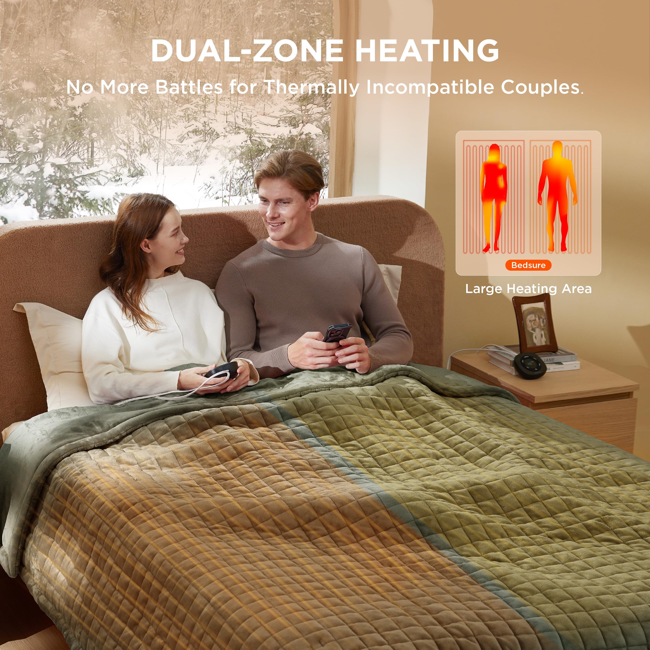 Foto 5 pulgar | Manta Eléctrica Para Cama Tamaño King Con 10 Ajustes De Calor - Venta Internacional.