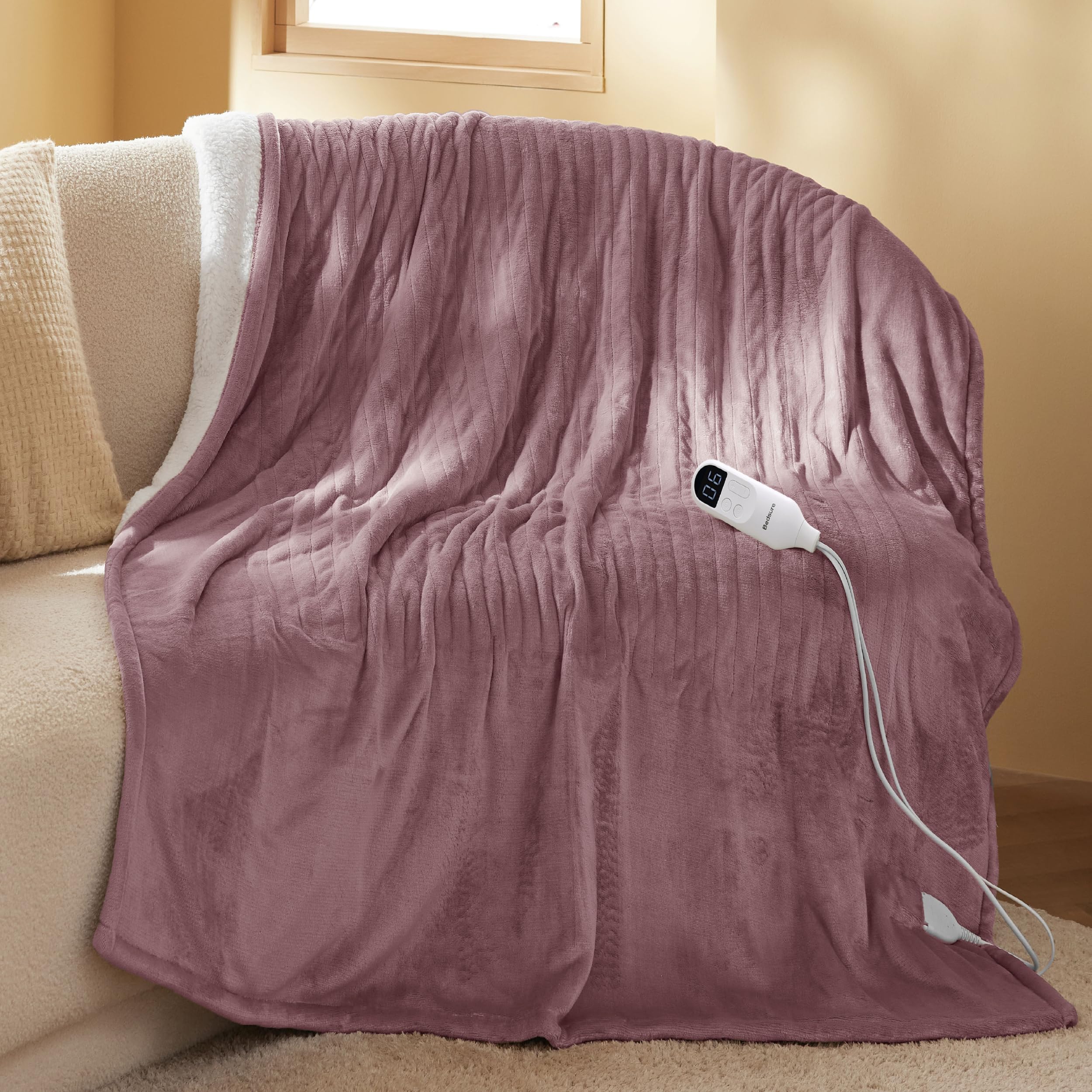 Manta Eléctrica Con Calefacción, 130 X 150 Cm, Color Rosa - Venta Internacional.