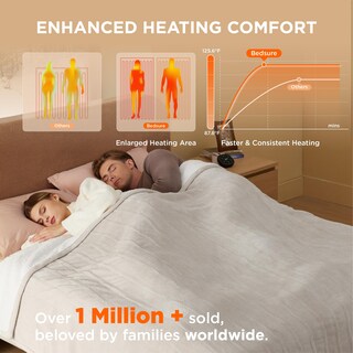 Foto 2 | Manta Eléctrica Bedsure King Size con Doble Control Beige - Venta Internacional