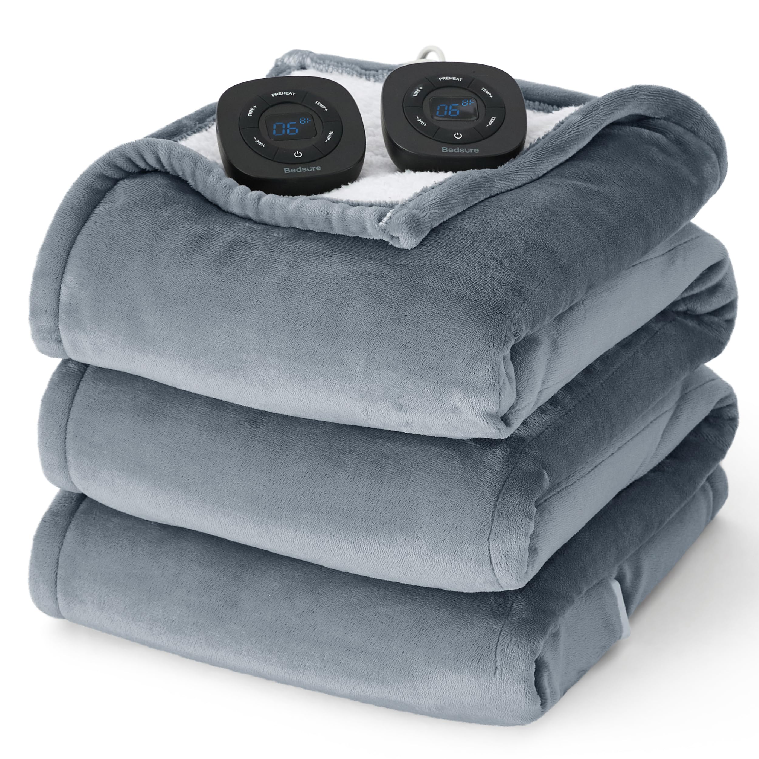 Foto 2 pulgar | Manta Eléctrica Bedsure King Size Con Doble Control Gris - Venta Internacional