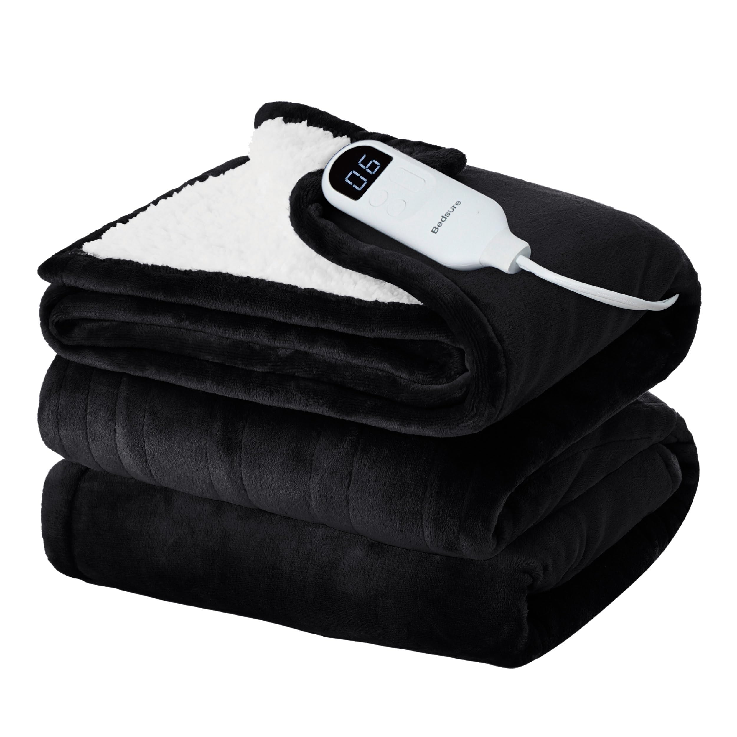 Foto 1 | Manta Eléctrica Bedsure Twin Soft Franela Calefactada Negra - Venta Internacional