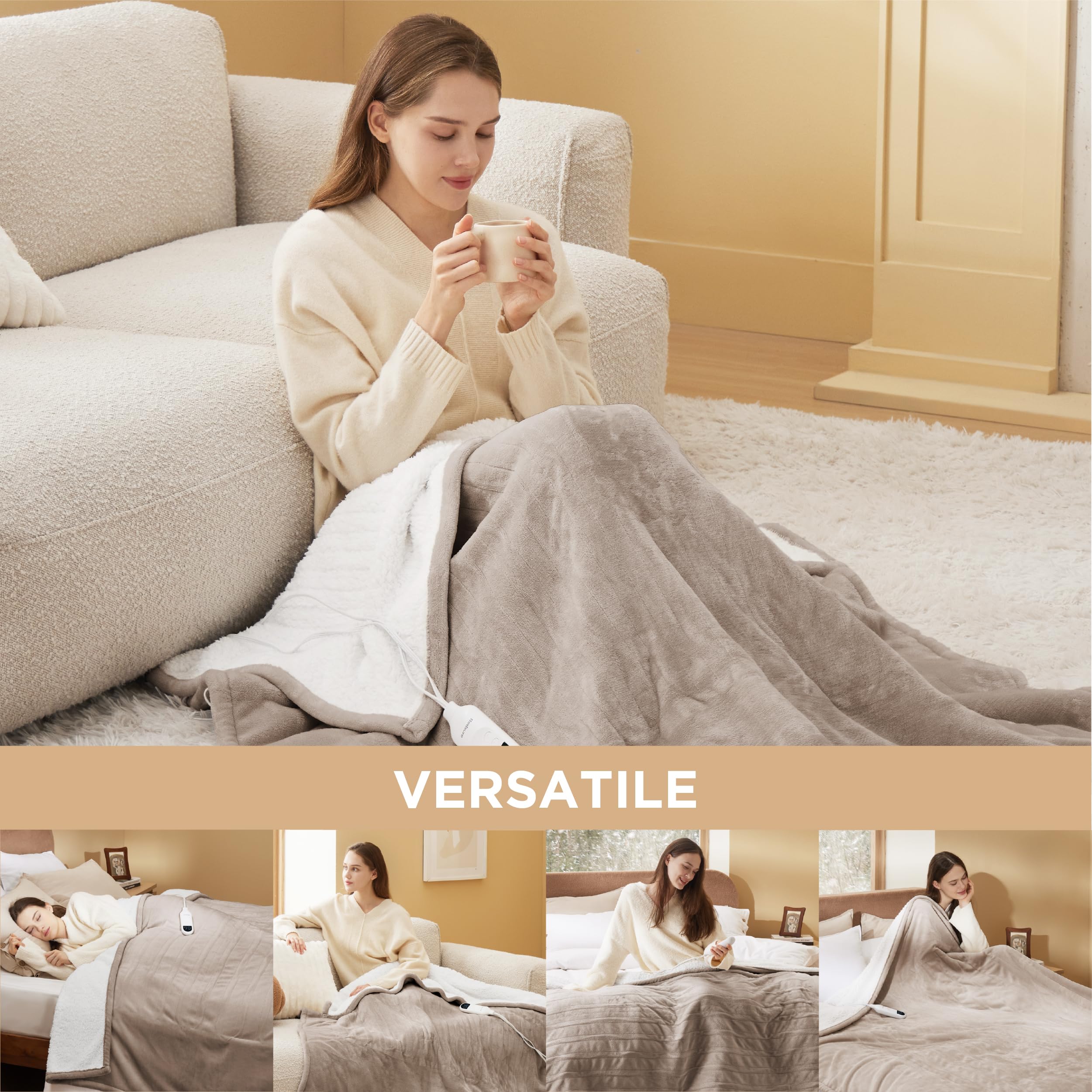 Foto 8 pulgar | Manta Eléctrica Bedsure con Calefacción 50 x 60" - Venta Internacional